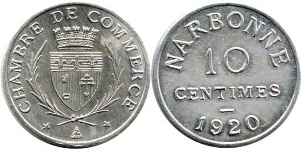 Monnaie de première nécessité Chambre de commerce Narbonne côté