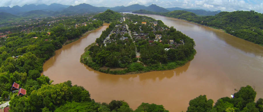 Le Mekong et Nam Khan River, bras de Luang Prabang
