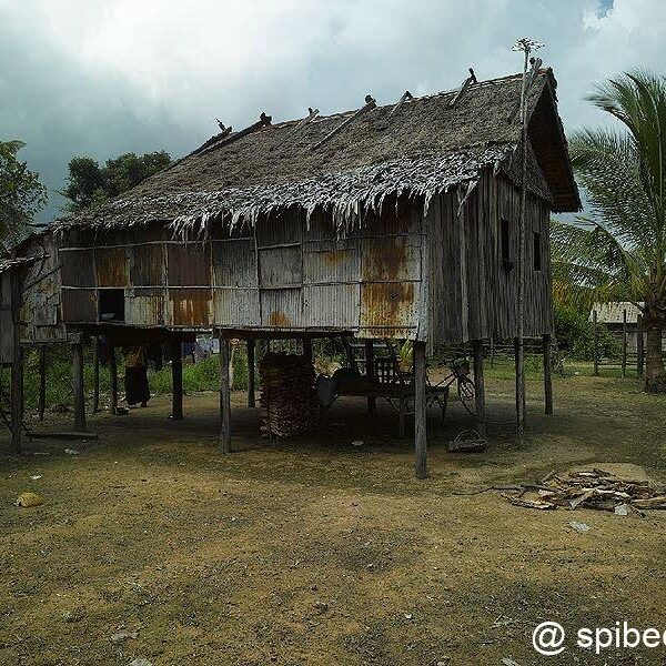 Maisons traditionnelles Cambodge.
