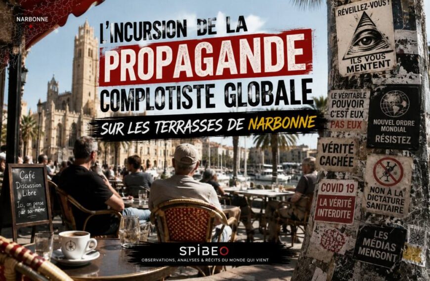L&rsquo;incursion de la propagande complotiste globale sur les terrasses de Narbonne